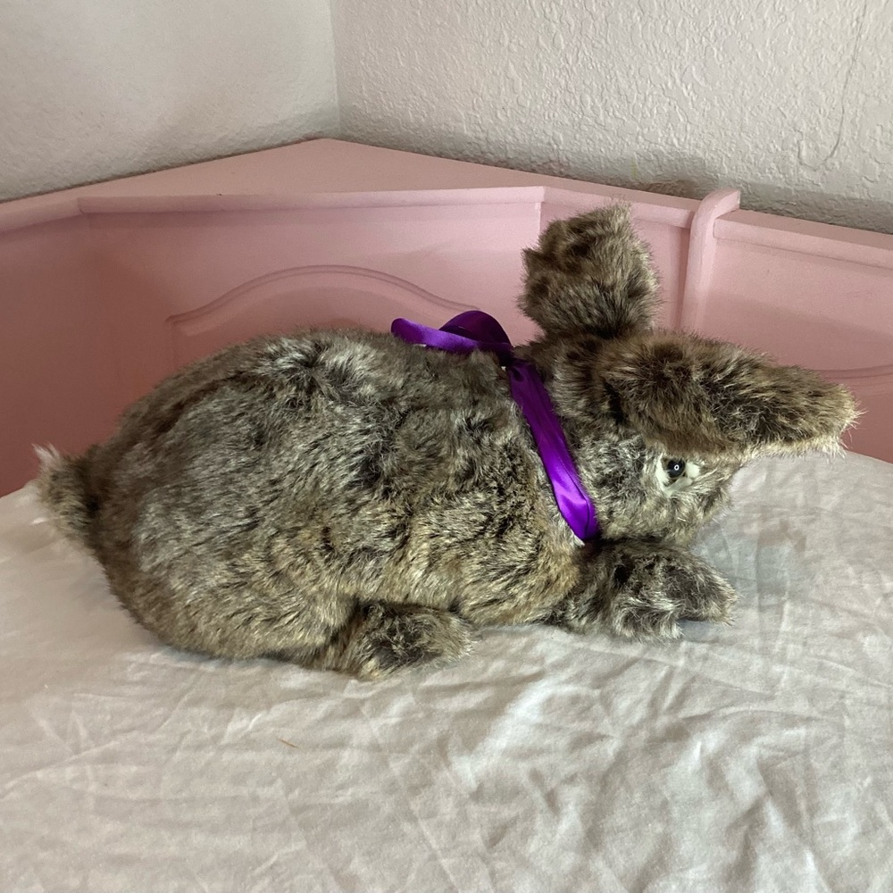 New Ditz Designs Realistic Stuffed Natural Brown Rabbit Bunny Large Easter